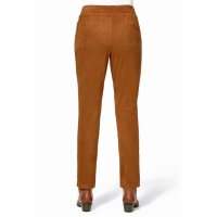 Designer-Velourslederimitat-Hose, cognac
