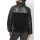 Quilt and weave fur jacket, black