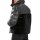 Quilt and weave fur jacket, black