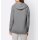 Designer hooded sweater with writing, grey