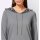 Designer hooded sweater with writing, grey
