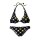 Bügelbikini, schwarz-gelb, E-Cup