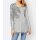 Designer-Druckshirt m. Spitze, hellgrau