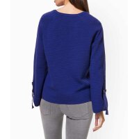 Rib knit sweater, royal blue