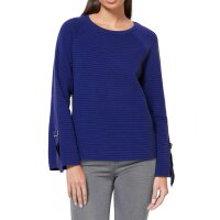Rib knit sweater, royal blue