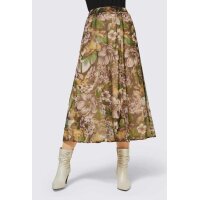 Print skirt, camel-olive-print
