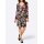 Designer-Jerseykleid, schwarz-bunt