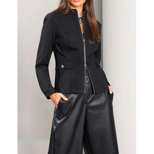 Designer-Jerseyblazer, schwarz