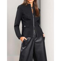 Designer-Jerseyblazer, schwarz