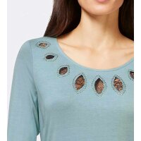Designer-Shirt m. Cut-Outs, kalkmint