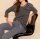 Designer-Pullover in Häkel-Optik, schwarz-sand