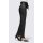 Designer-Lederimitathose m. Gürtel, schwarz