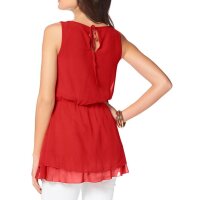 Chiffon-Blusentop, rot