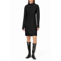Designer-Strickkleid, schwarz