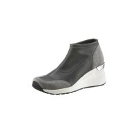 Stiefelette-Stretch u. Rindveloursleder, grau