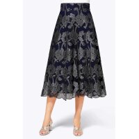 Evening skirt, navy-silver