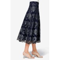 Evening skirt, navy-silver
