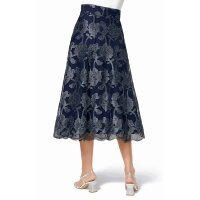 Evening skirt, navy-silver