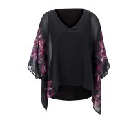 Chiffonbluse, schwarz-bunt