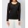 Sweter z haftem przelotowym, czarny