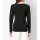 Sweter z haftem przelotowym, czarny