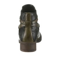 Leder-Chelsea-Boots, olivgrün