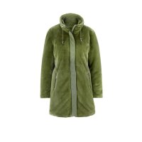 Designer-Teddy-Webpelzjacke, olive