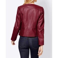 Designer-Lederjacke, kirsche