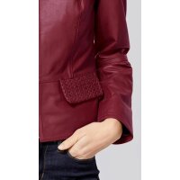Designer-Lederjacke, kirsche