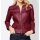 Designer-Lederjacke, kirsche