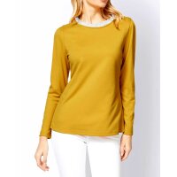 Designer-Jerseyshirt m. Spitze, ocker