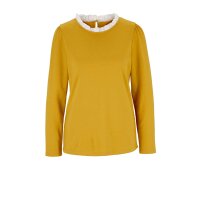 Designer-Jerseyshirt m. Spitze, ocker