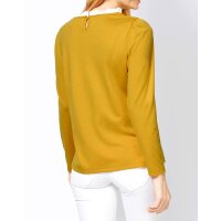 Designer-Jerseyshirt m. Spitze, ocker