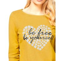 Print shirt, ocher
