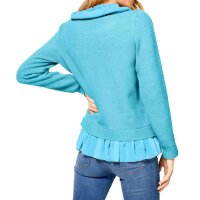 Two-in-one sweater, aqua marine