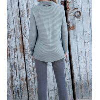 Rippenstrickpullover, grau