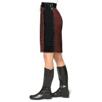 Skirt, red brown - black