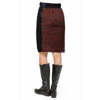 Skirt, red brown - black