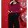Sweater with silk and lace, dark red