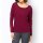 Sweater with silk and lace, dark red