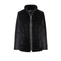 Jacke m. Webpelz, schwarz