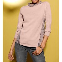 Woll-Pullover, rosé-grau
