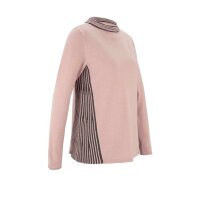 Woll-Pullover, rosé-grau