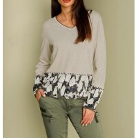 Designer-Pullover m. Schmucksteinchen, sand-khaki