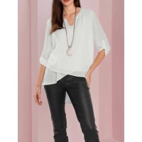 Designer-Longbluse, weiß