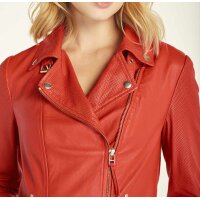Lammnappalederjacke, orange