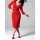 Dress with ruchings, red