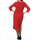 Dress with ruchings, red
