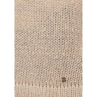 Strickponcho m. Lurex, beige