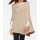 Strickponcho m. Lurex, beige